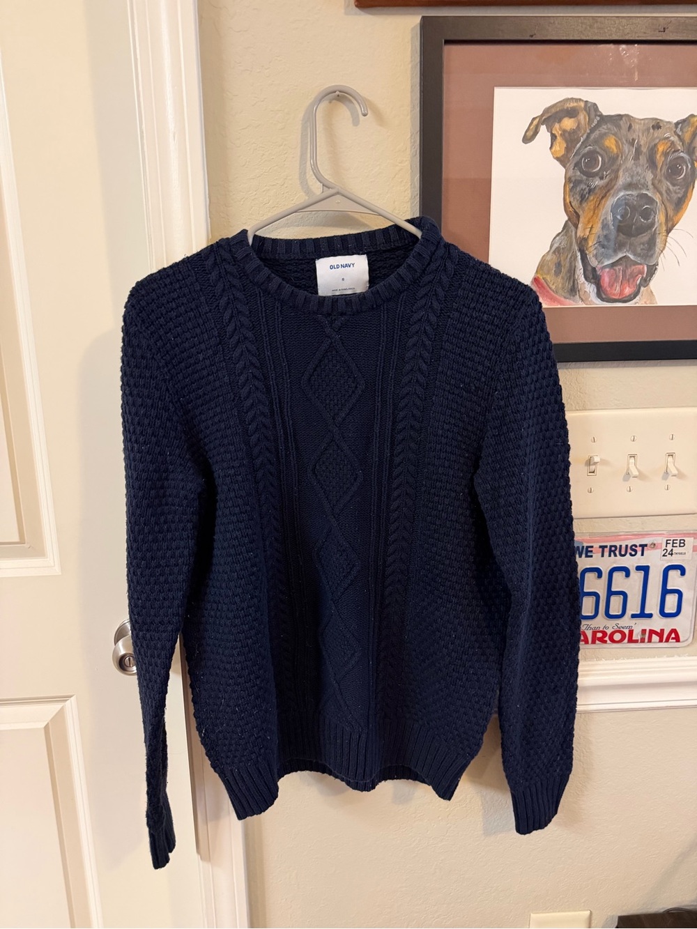 Old Navy Navy Blue Cable Knit Sweater